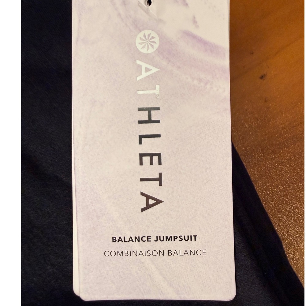 Athleta Balance Jumpsuit Black Sleeveless Jogger Drawstring S NWT 988523-00-2 - Picture 3 of 11